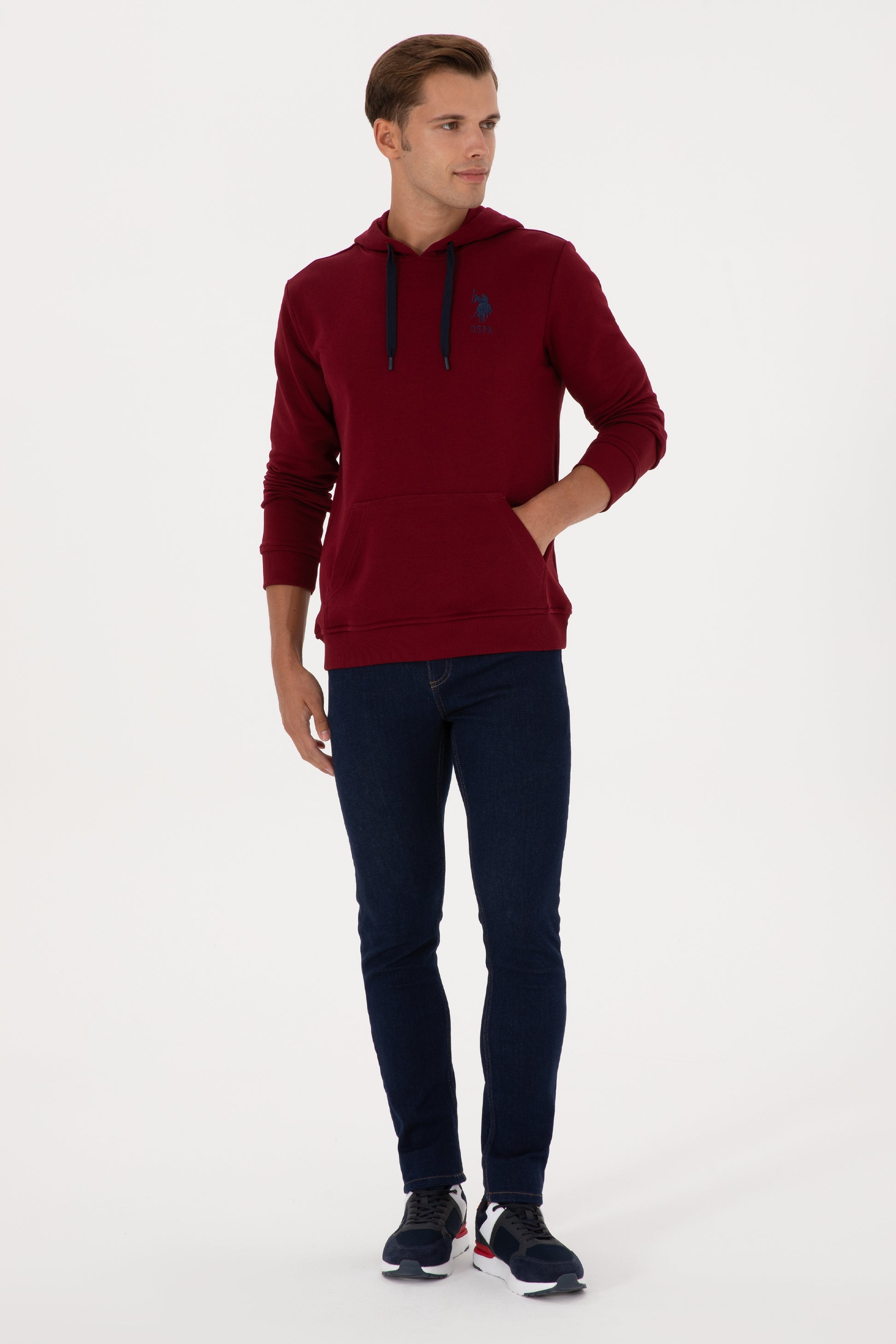 Men's Burgundy Basic Sweatshirt