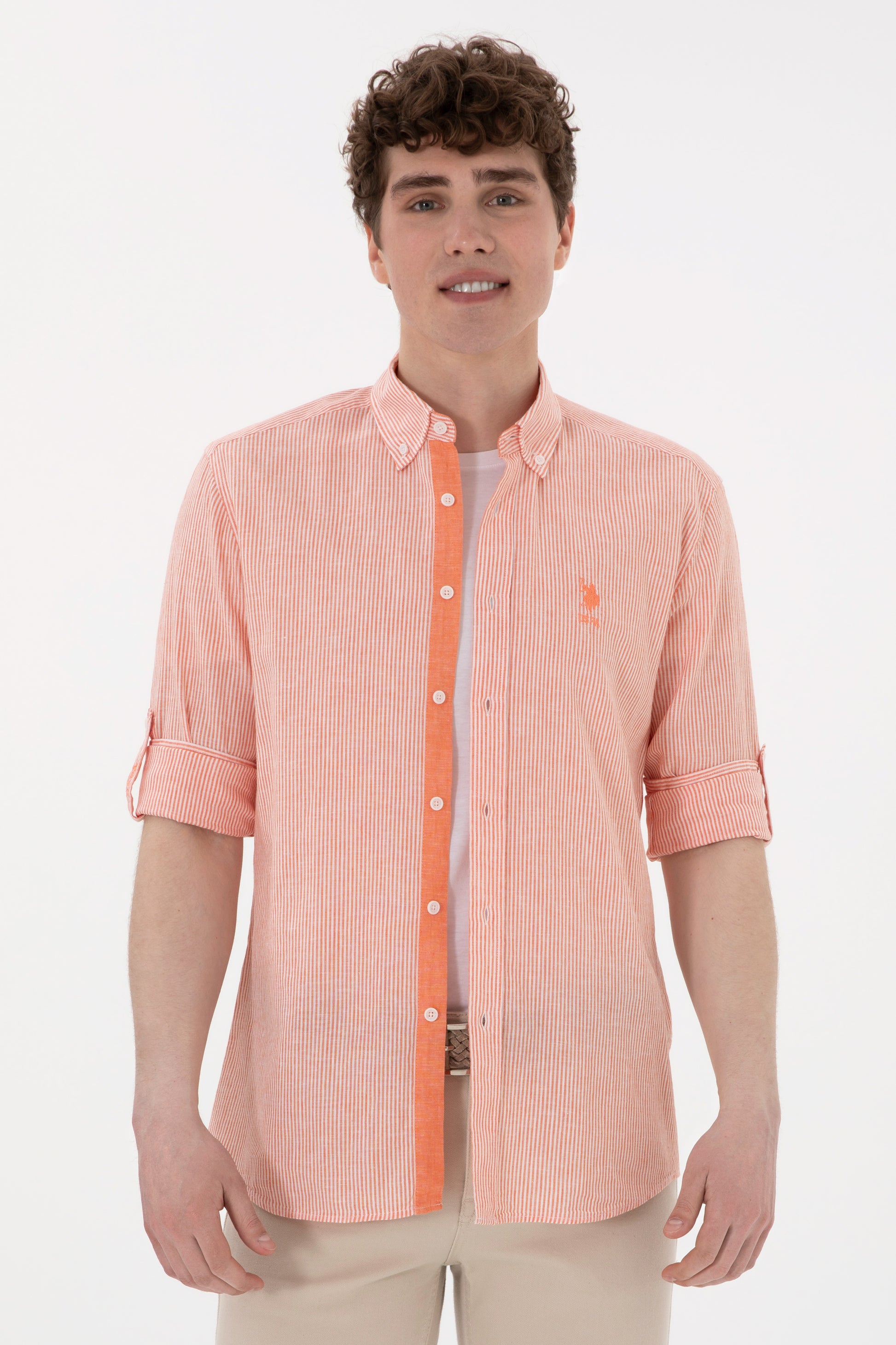 Men's Pomegranate Flower Long Sleeve Shirt