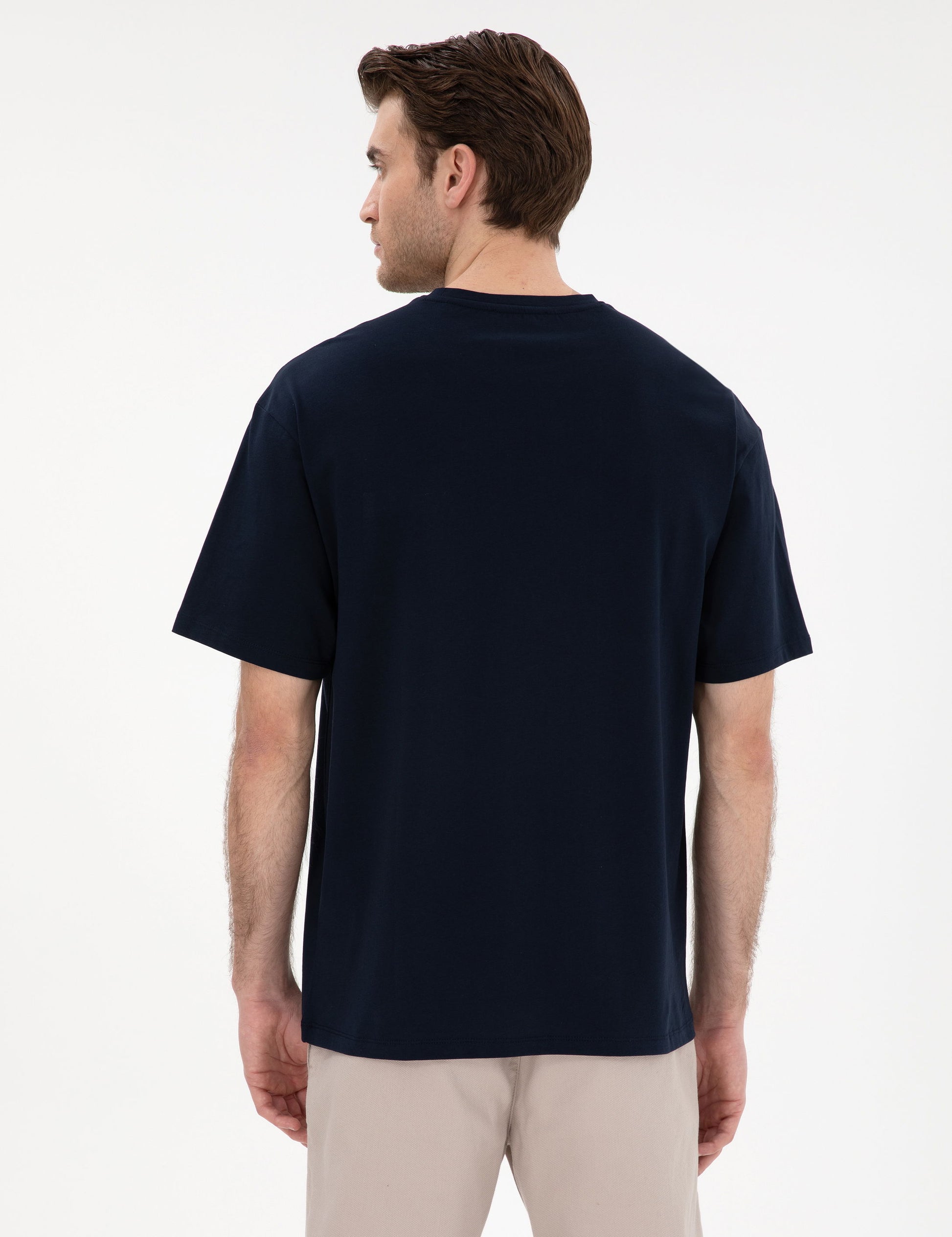 Navy Blue Comfort Fit Basic T-Shirt