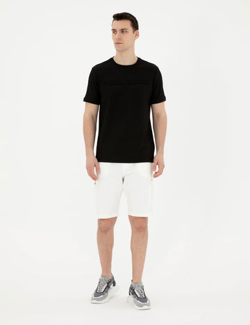 Ecru Regular Fit Knitted Shorts