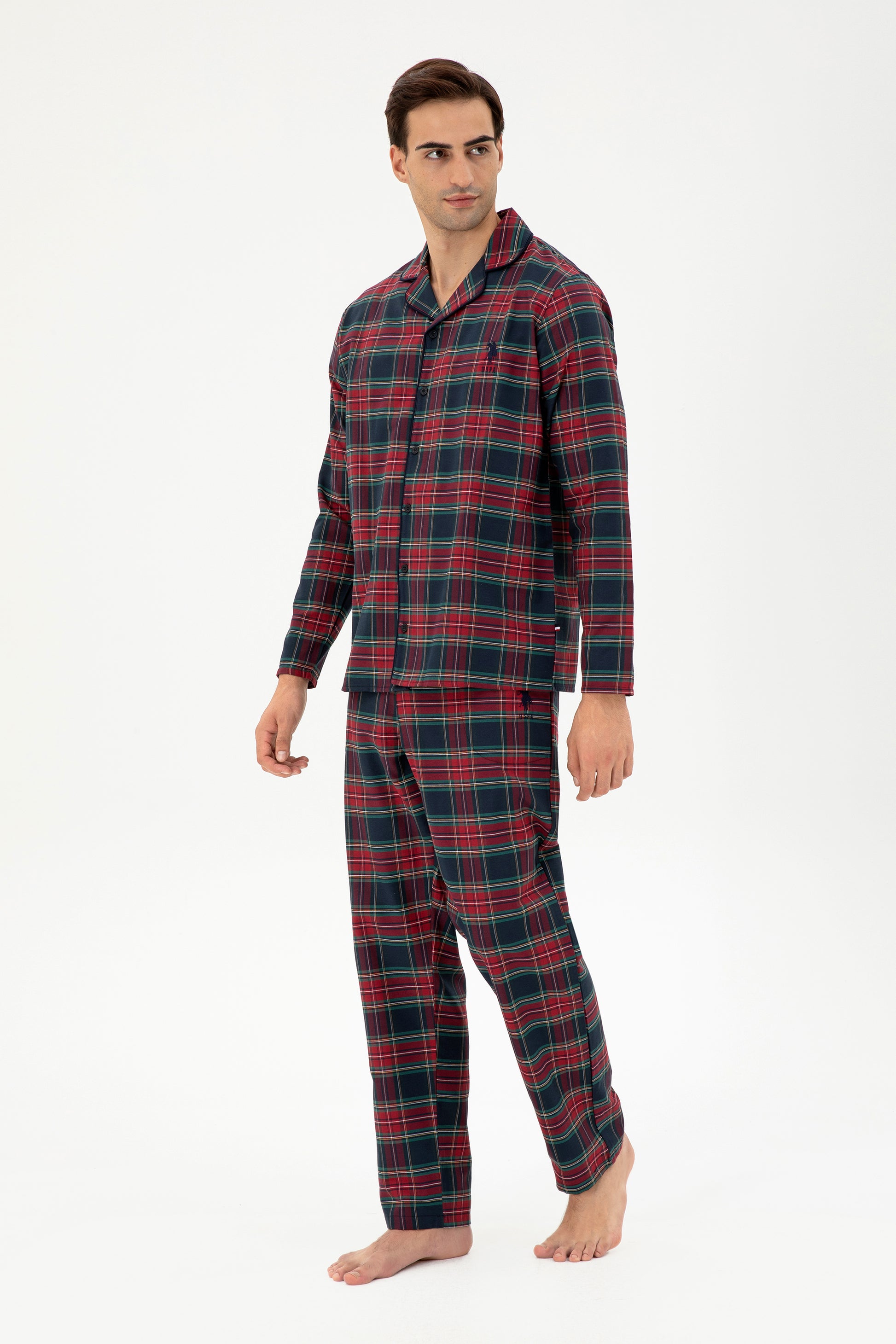 Men's Burgundy Pajama Set