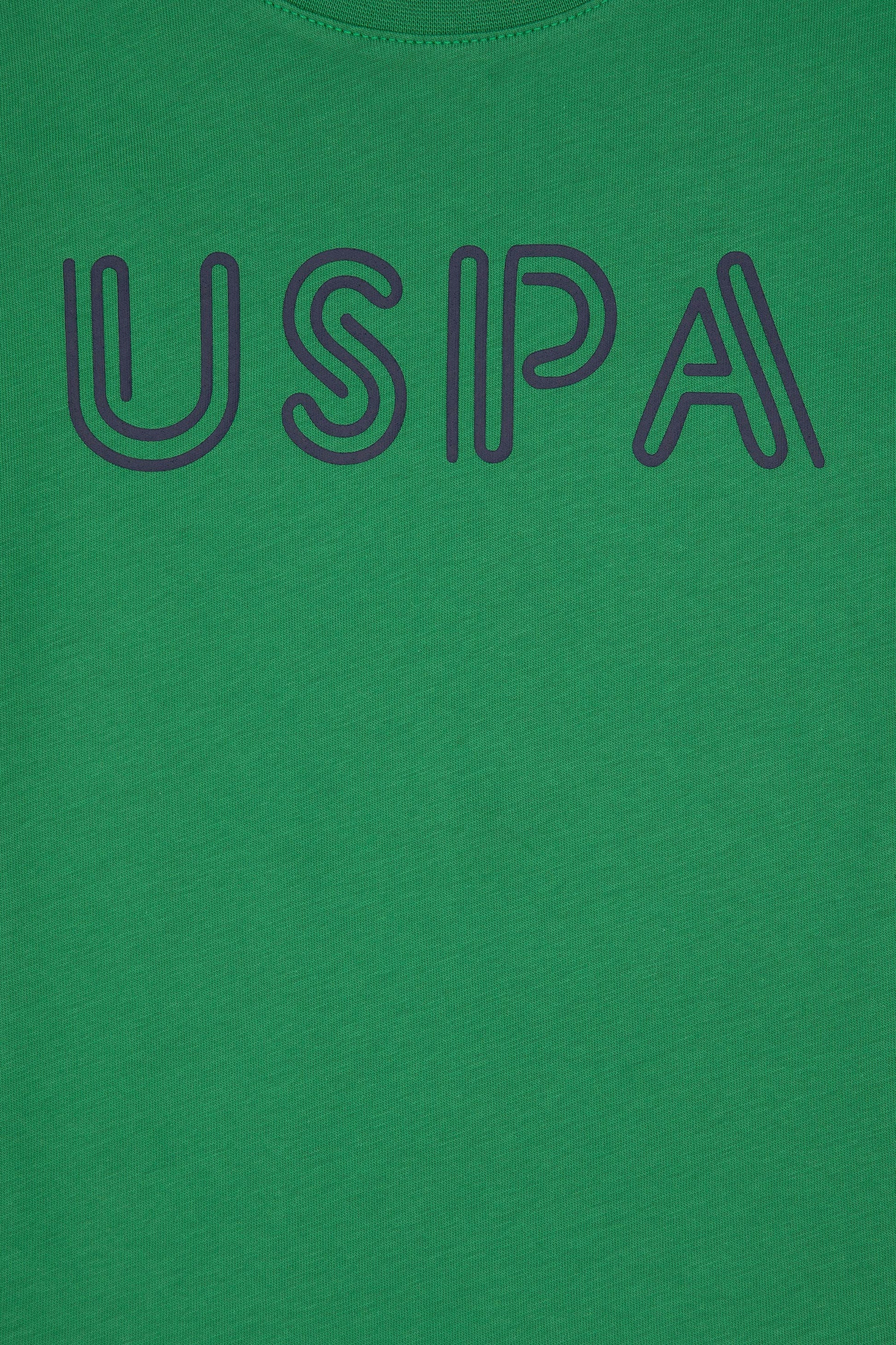 Boy's Green Basic Crew Neck T-Shirt