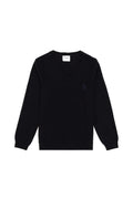 Girls' Black V Neck Basic Sweater