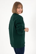 Men's Dark Green Basic Sweatshirt