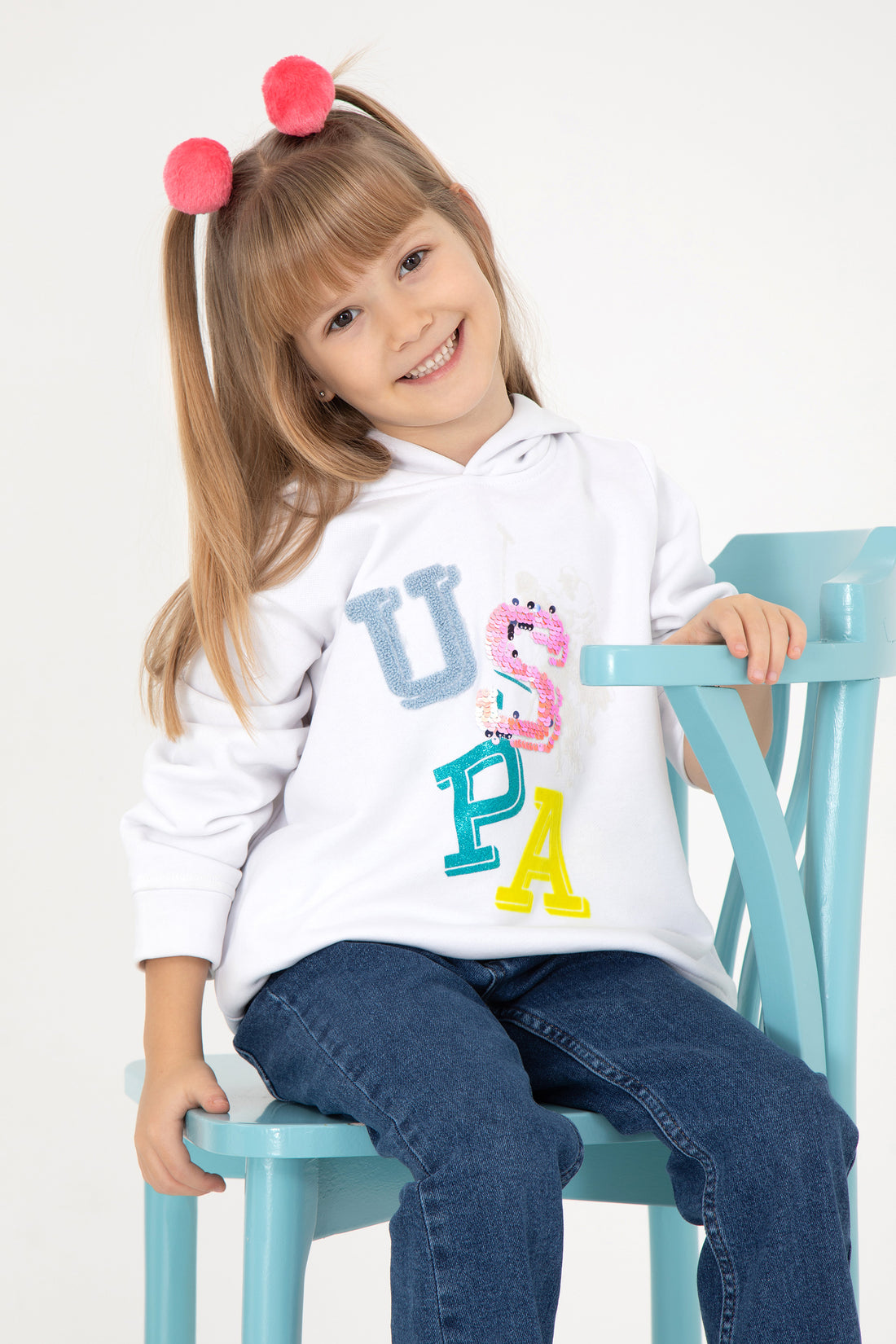 Girl's White Sweatshirt