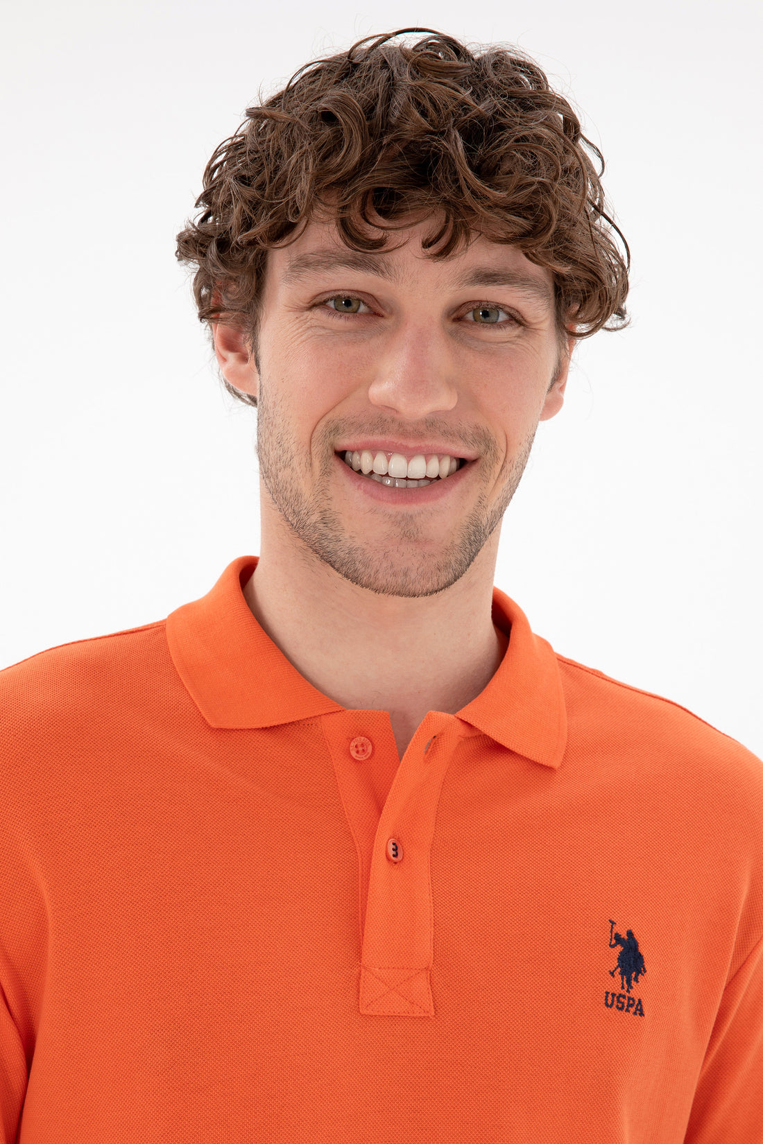 Men's Slim Fit Polo Neck Pomegranate Flower Basic T-Shirt