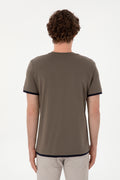 Men's Regular Fit Crew Neck Mink T-Shirt