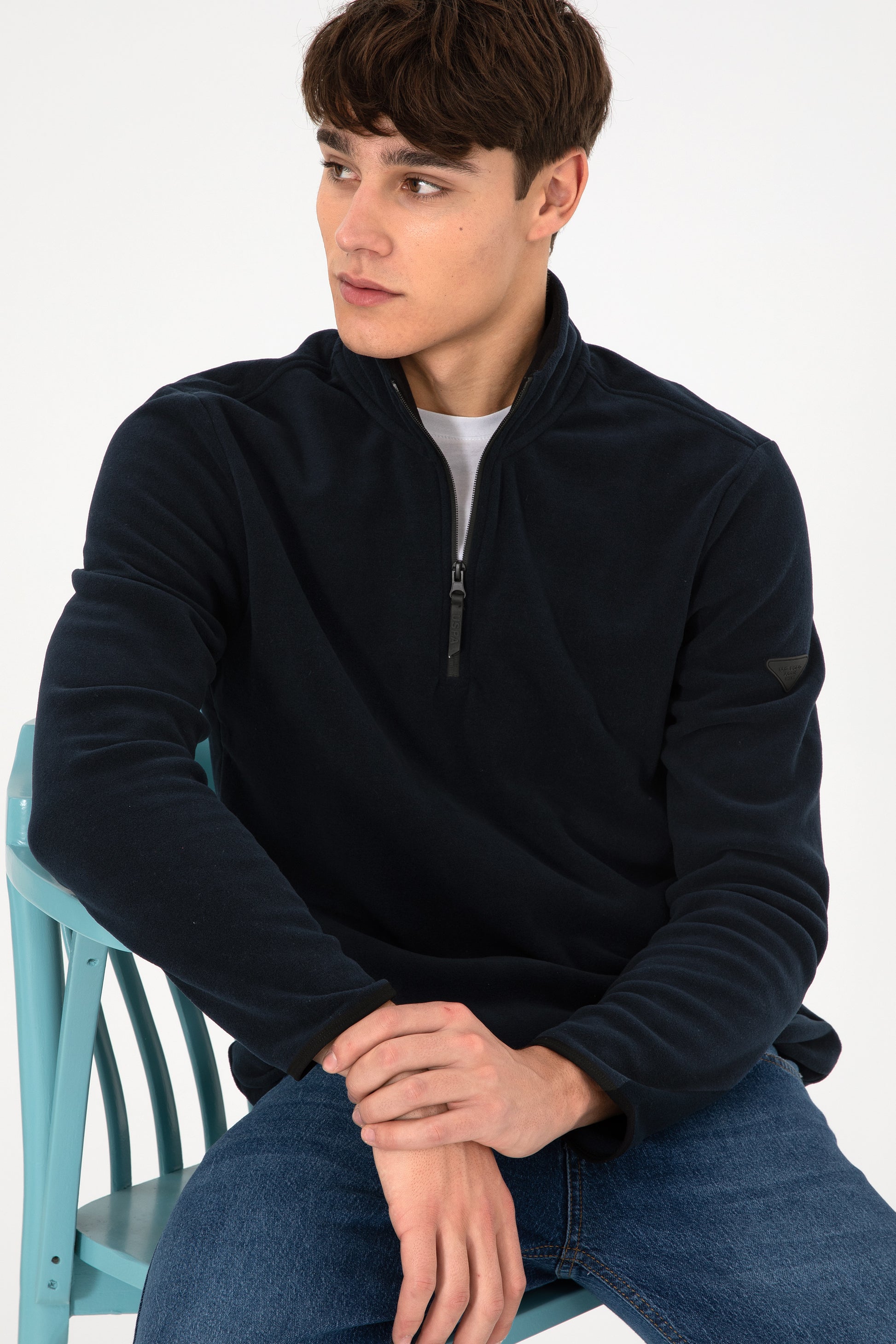 Men's Navy Blue Basic Sweatshirt