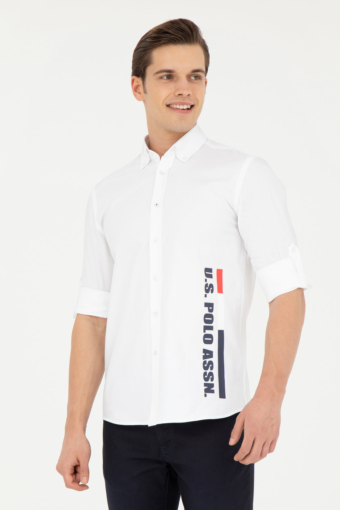 Men's White Long Sleeve Shirt