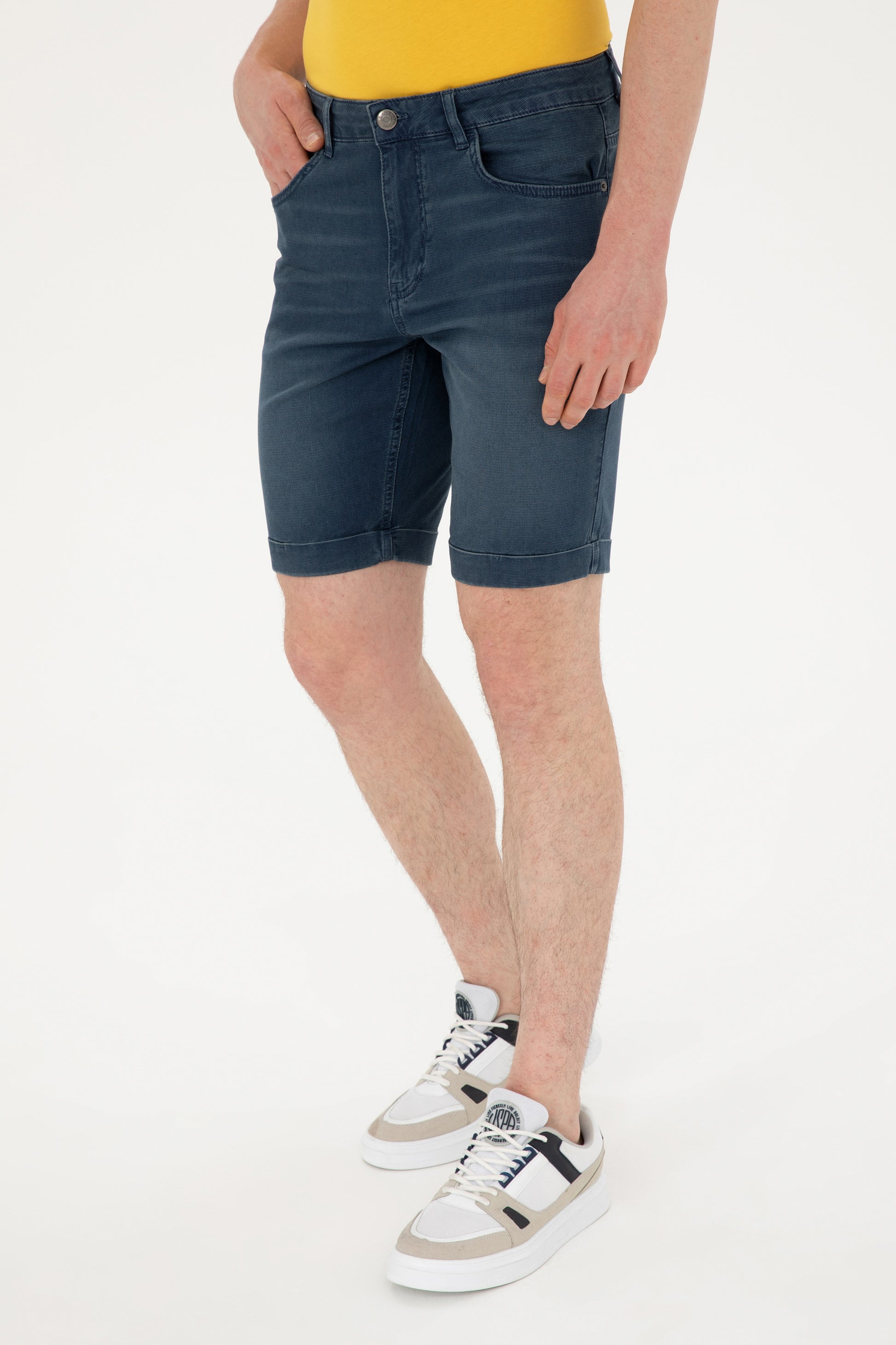 Men's Navy Blue Jean Shorts