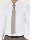 White Slim Fit Long Sleeve Basic Shirt
