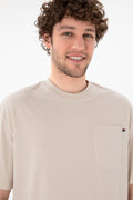 Men's Comfort Fit Crew Neck Stone T-Shirt