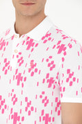 Men's Pink Polo Neck T-Shirt