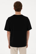 Men's Comfort Fit Crew Neck Black T-Shirt