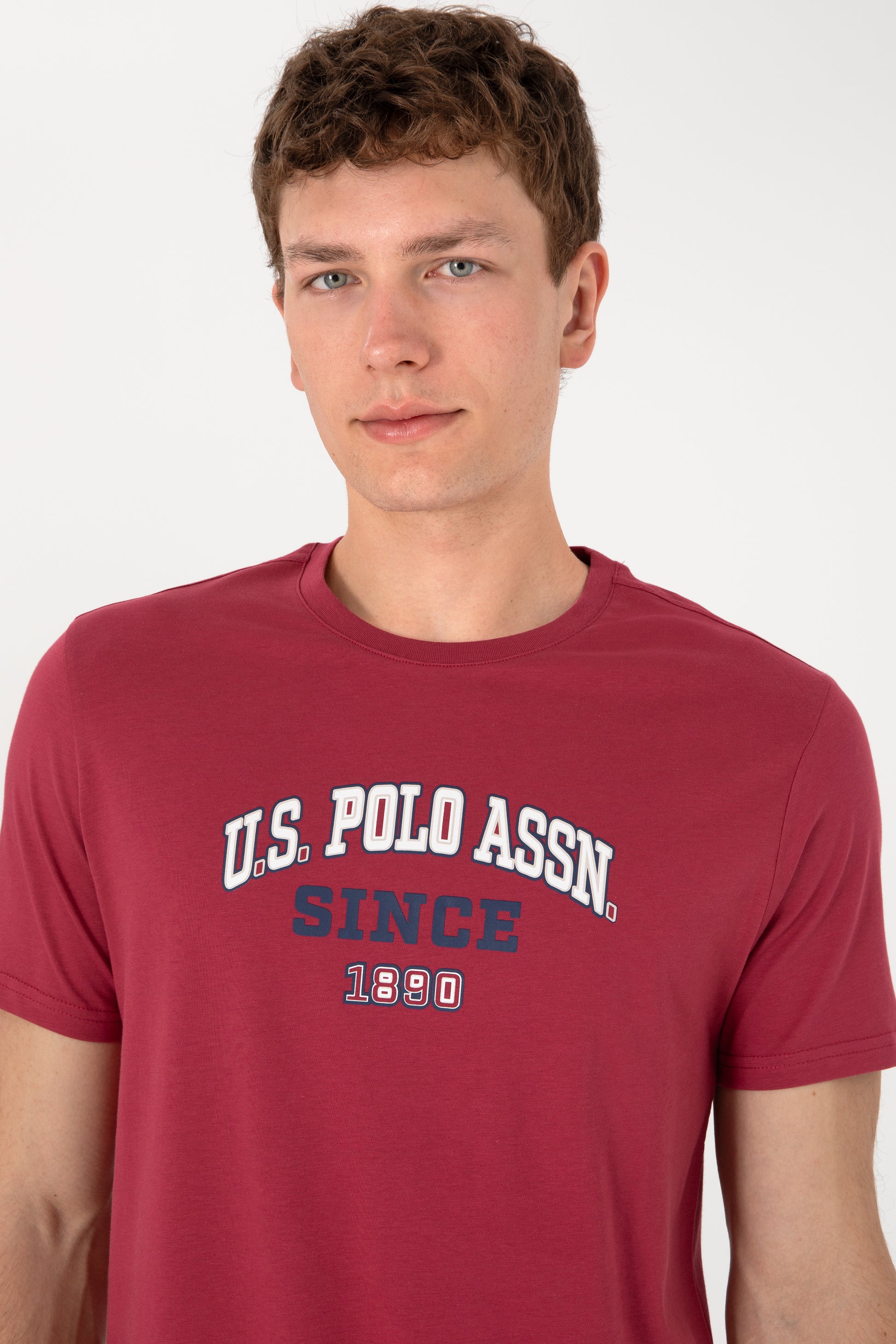 Men's Regular Fit Crew Neck Cherry T-Shirt