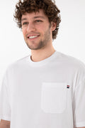 Men's Comfort Fit Crew Neck White T-Shirt