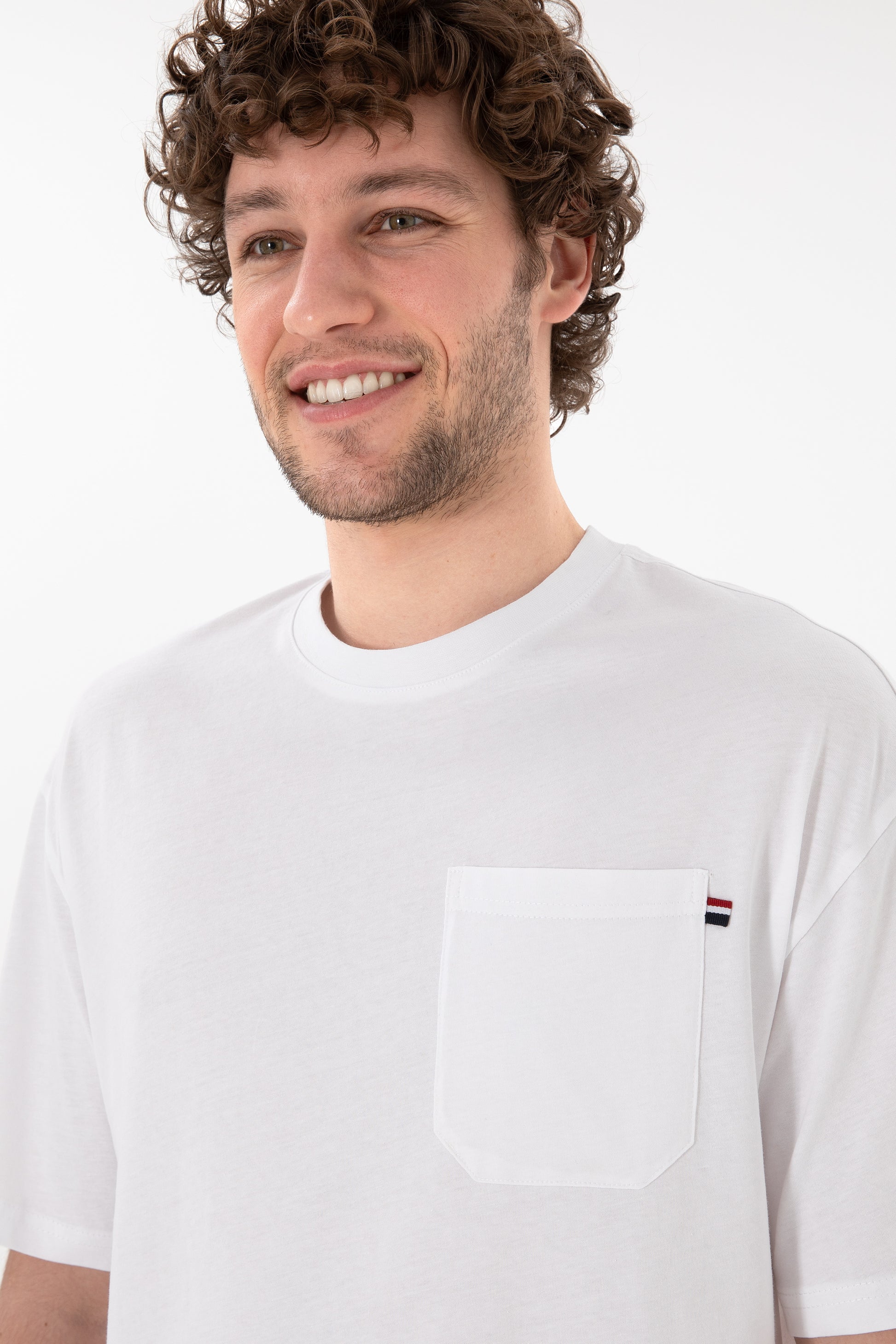 Men's Comfort Fit Crew Neck White T-Shirt