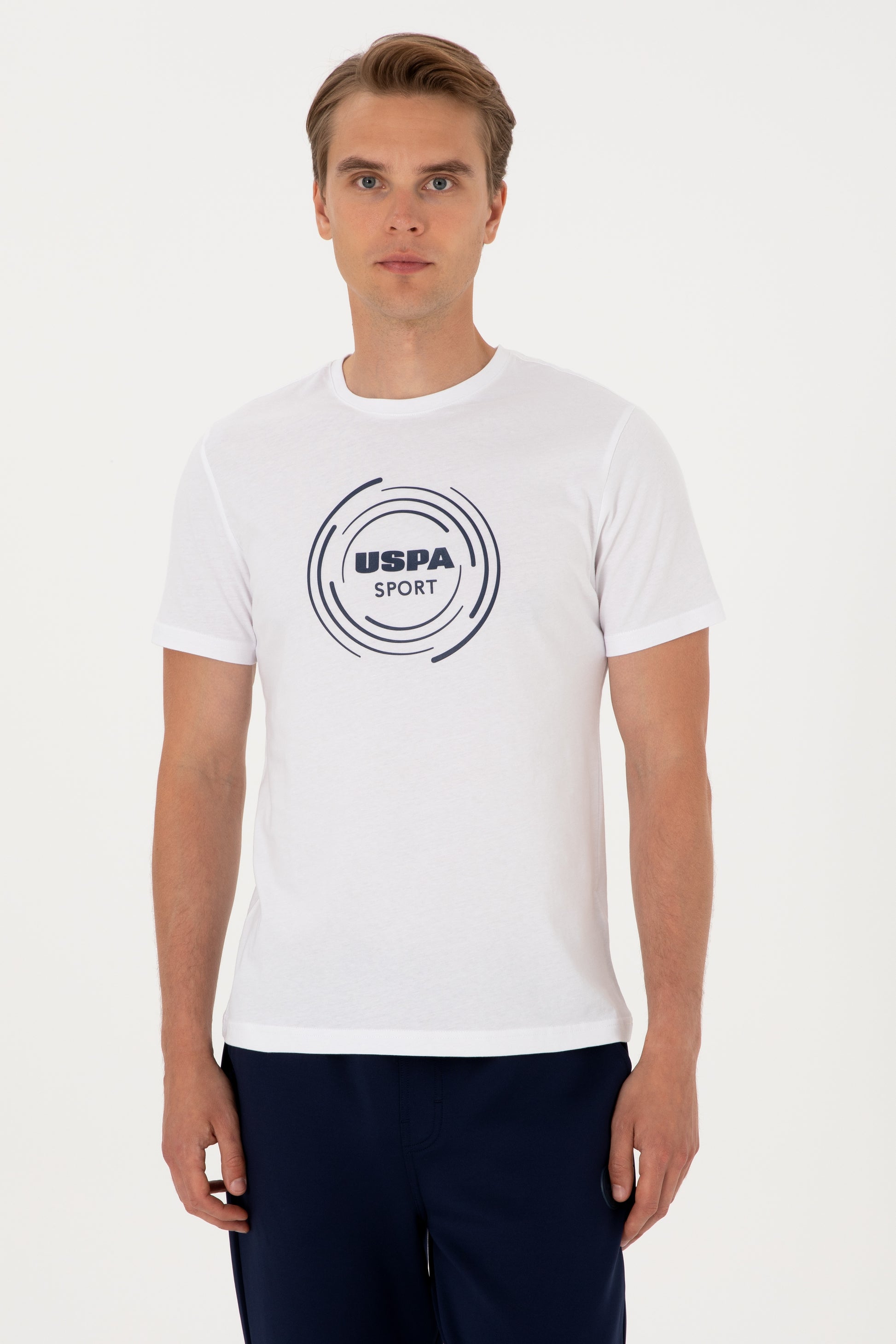 Men's Regular Fit Crew Neck White T-Shirt
