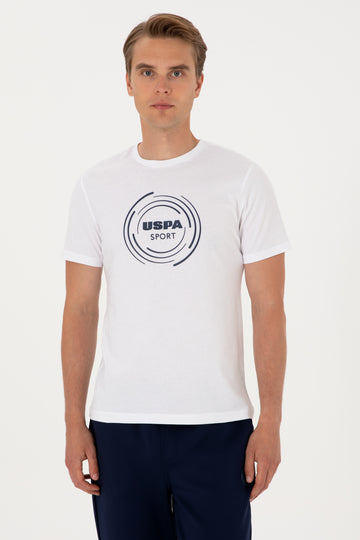 Men's Regular Fit Crew Neck White T-Shirt