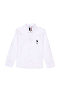 Boy's White Long Sleeve Shirt