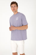 Men's Oversize Fit Crew Neck Grey T-Shirt
