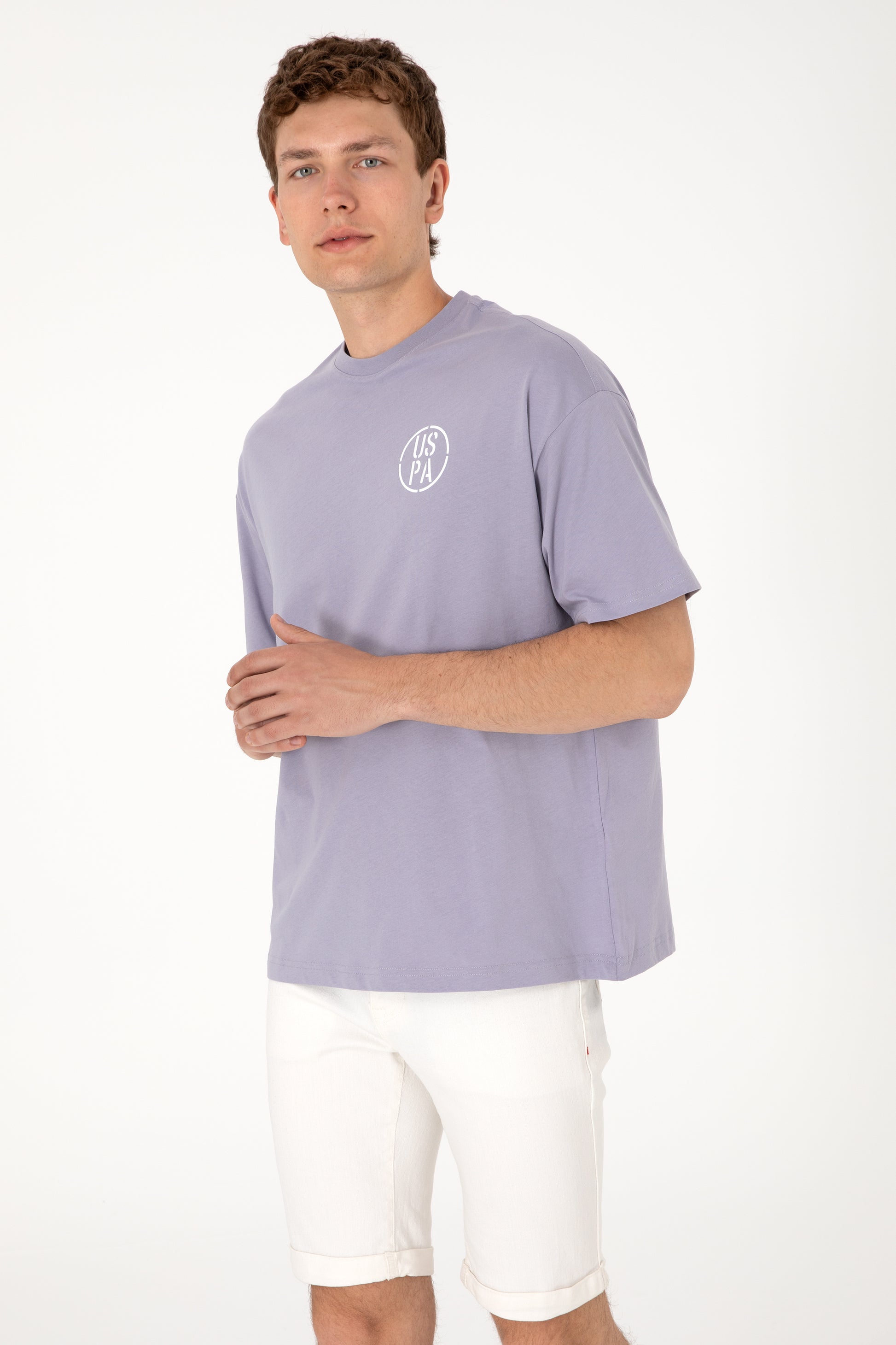 Men's Oversize Fit Crew Neck Grey T-Shirt