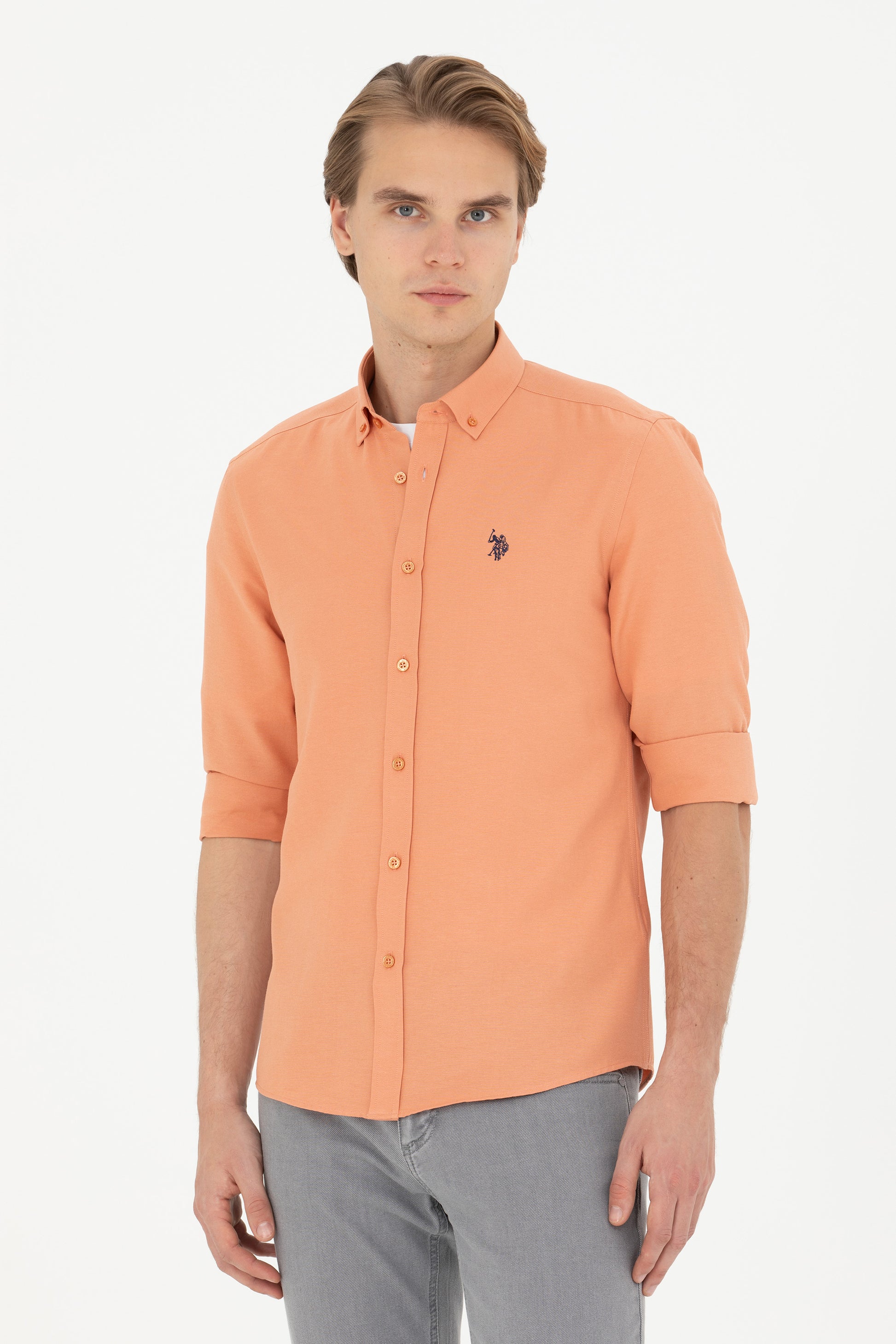 Men's Tile Long Sleeve Basic Shirt