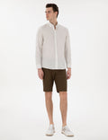 White Regular Fit Long Sleeve Shirt
