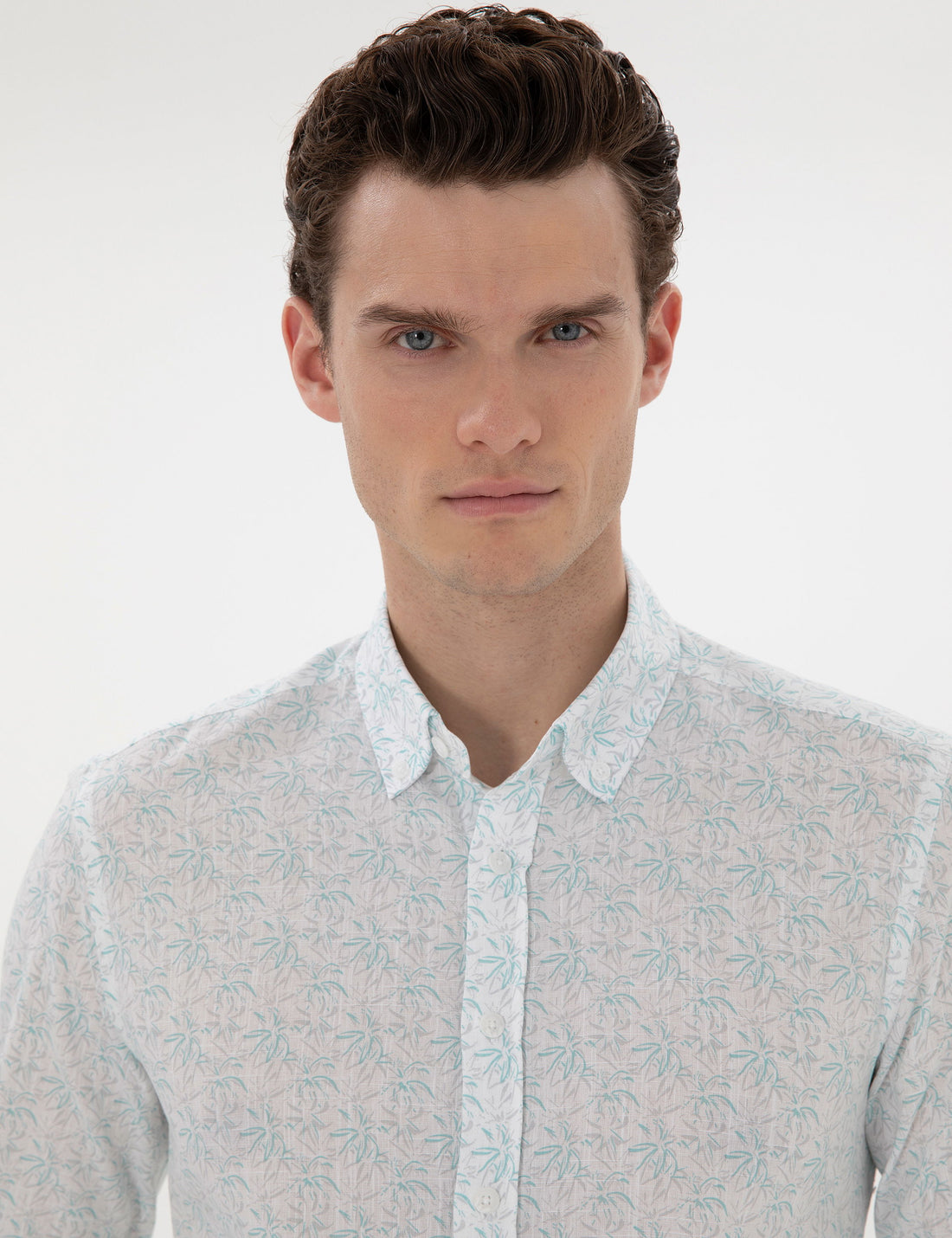 Mint Slim Fit Long Sleeve Shirt