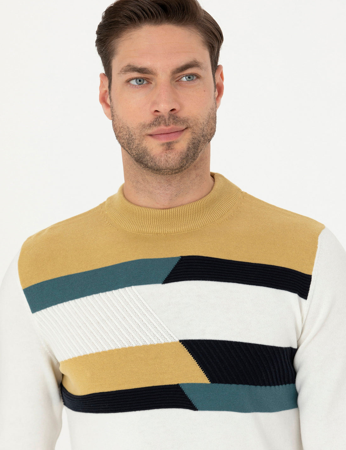 Ecru Slim Fit Sweater