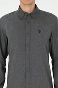 Men's Anthracite Long Sleeve Basic Shirt