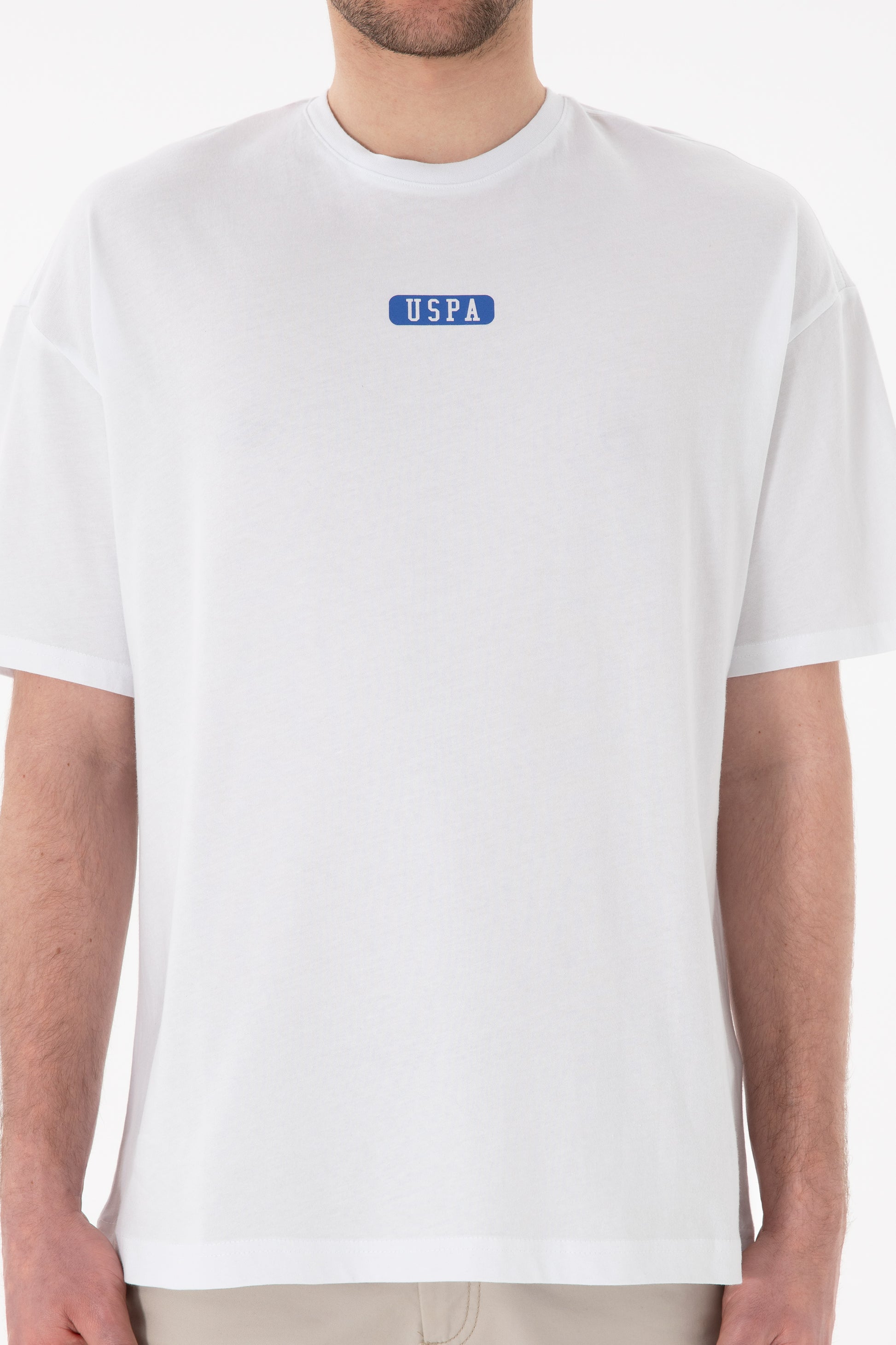 Men's Oversize Fit Crew Neck White T-Shirt
