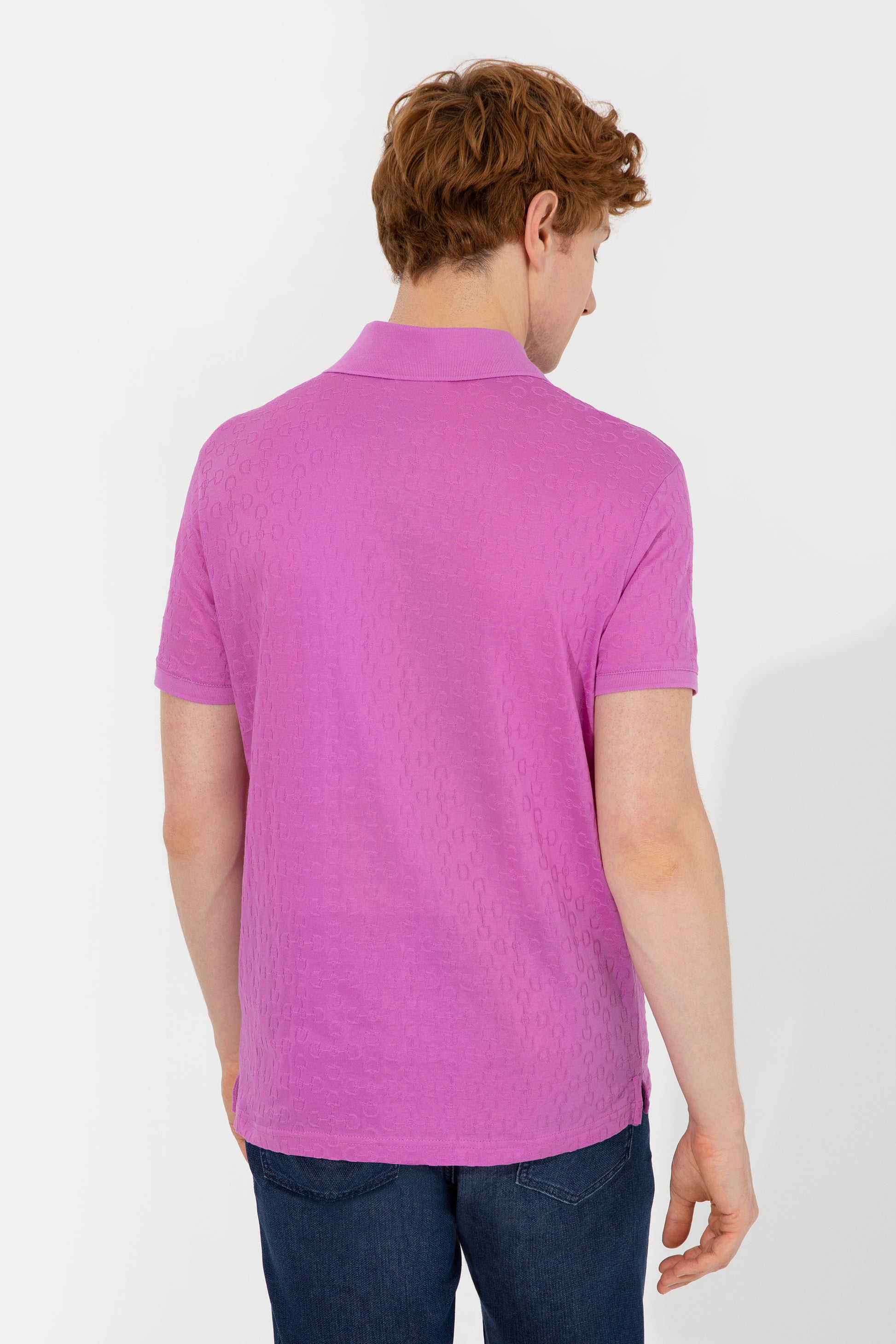 Men's Violet Polo Neck T-Shirt