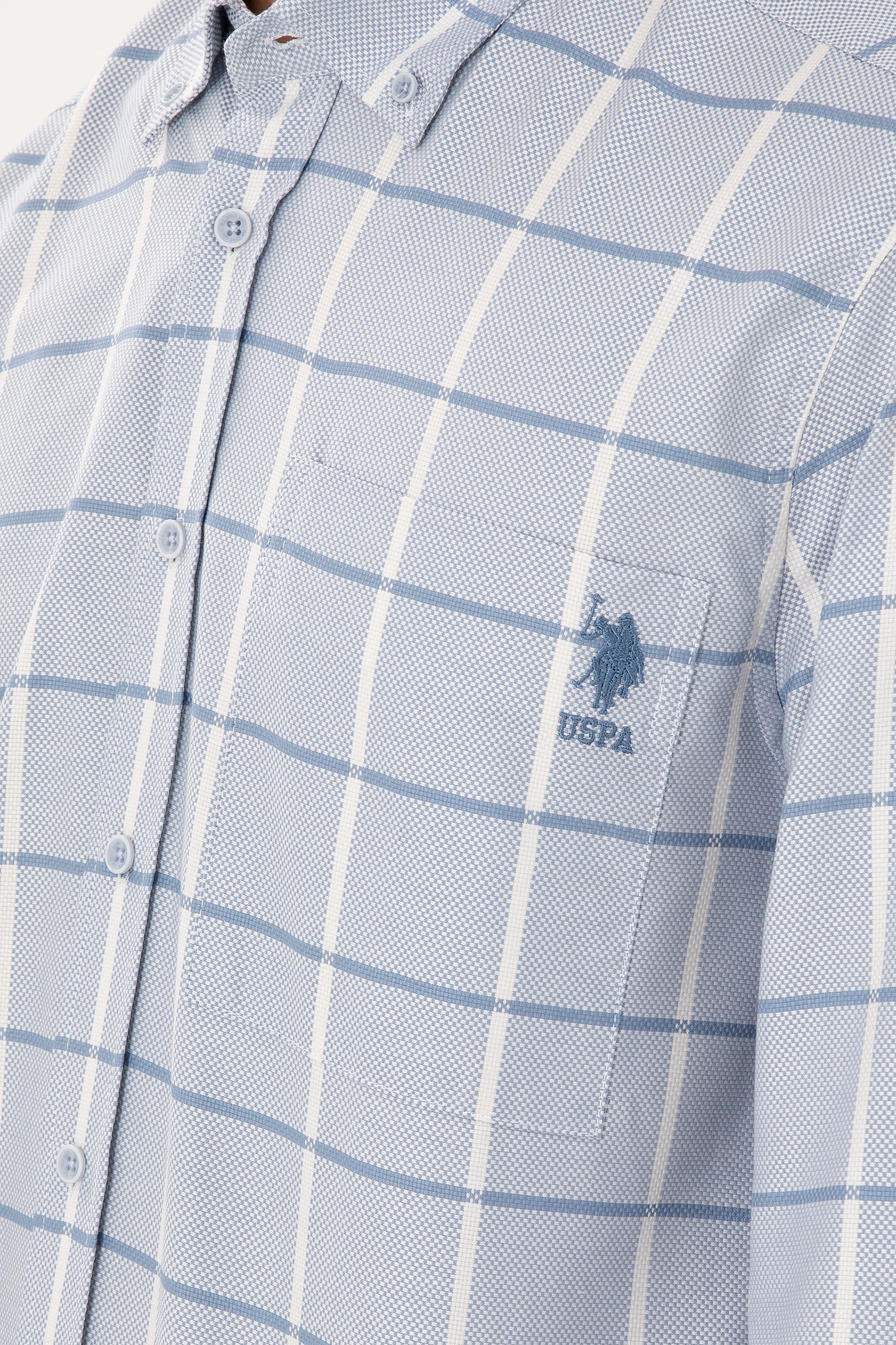 Men's Dark Blue Long Sleeve Shirt