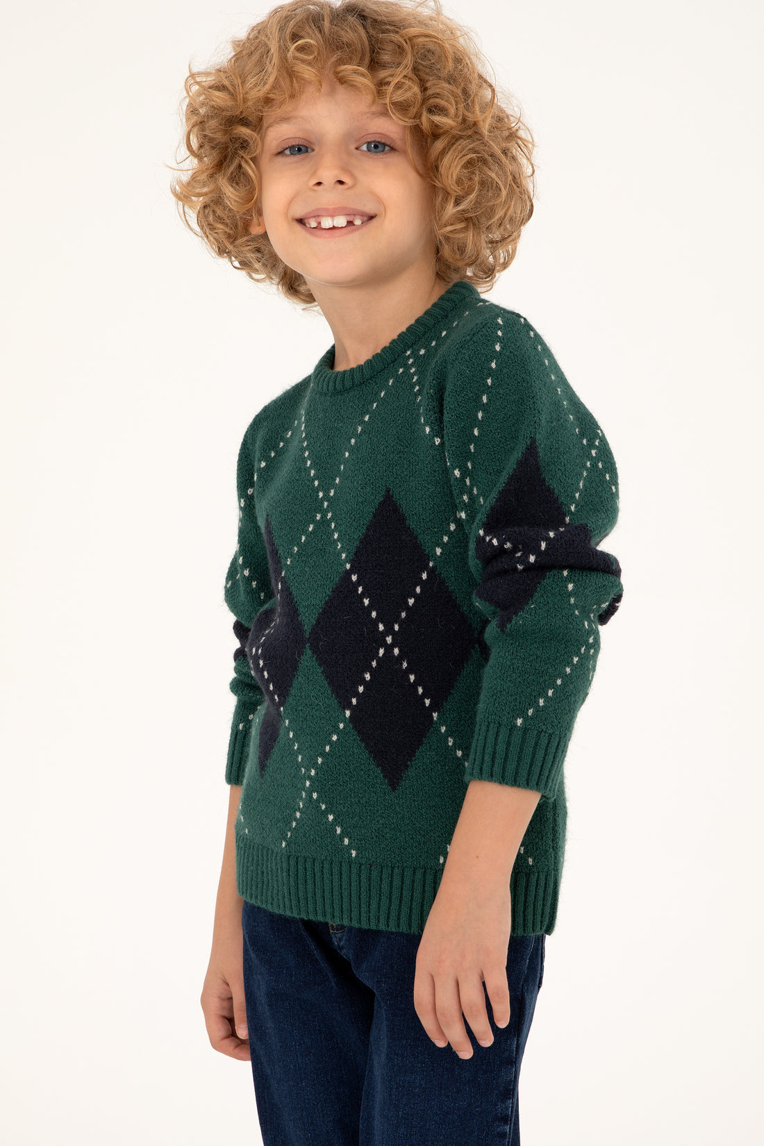 Boy's Dark Green Sweater