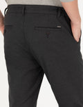 Black Slim Fit Canvas Pants