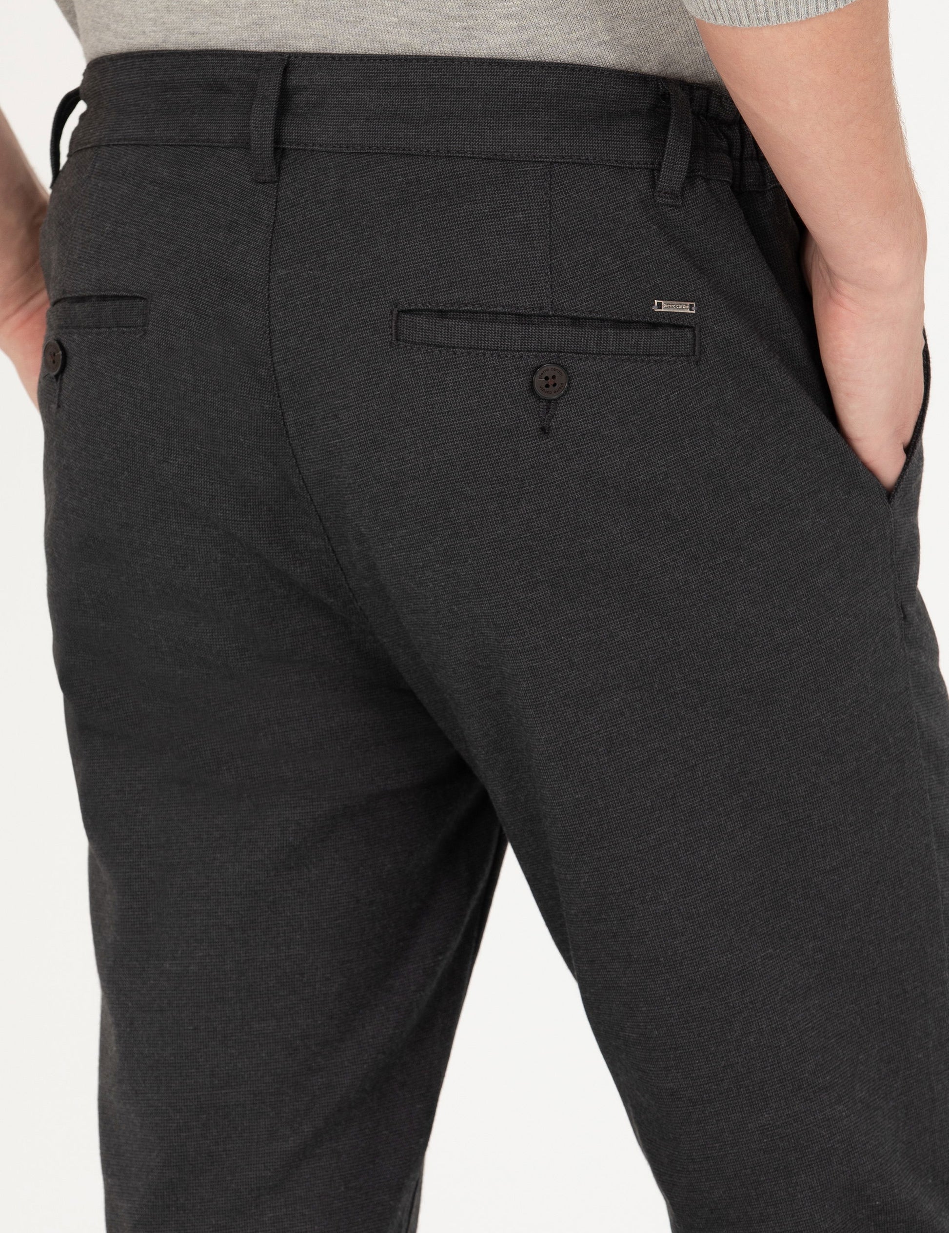 Black Slim Fit Canvas Pants