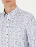 Blue Slim Fit Long Sleeve Shirt