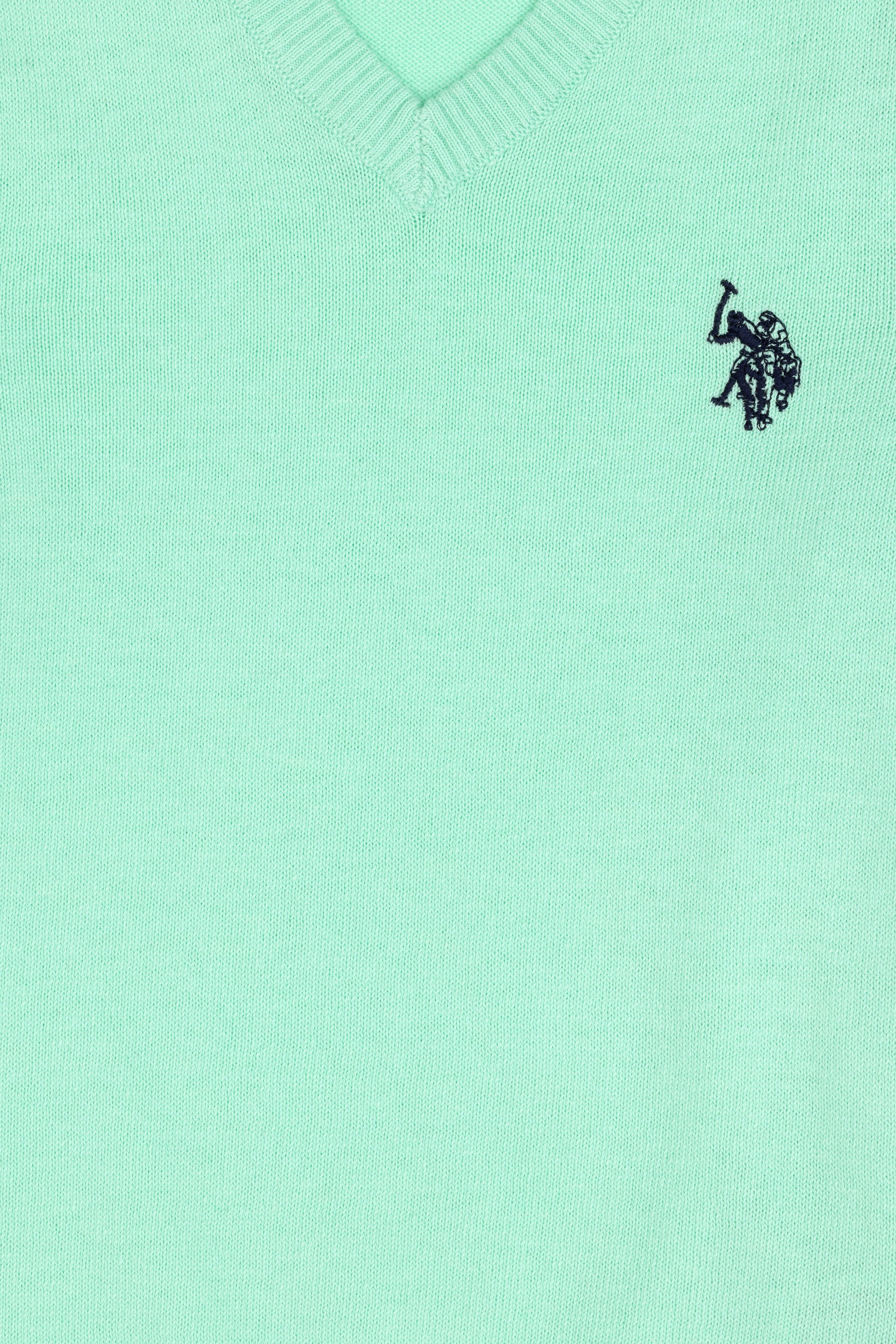 Boys' Mint Basic V Neck Sweater