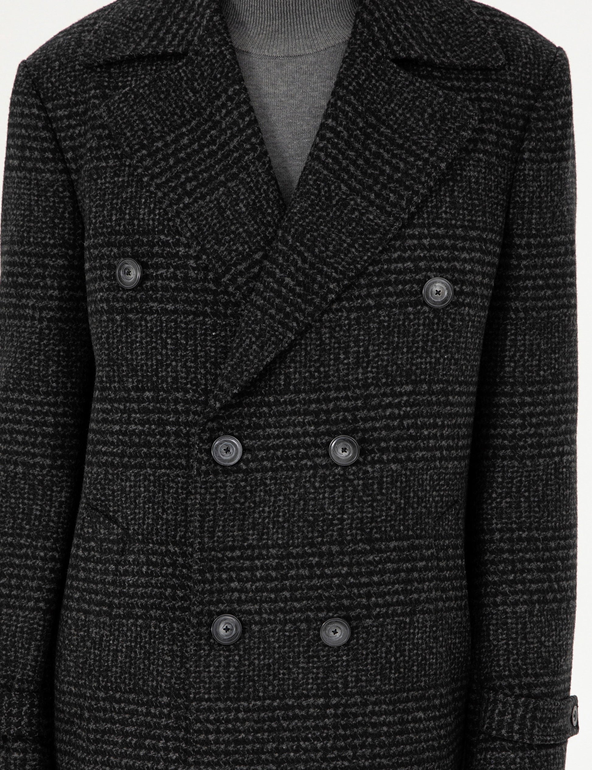 Smoked Slim Fit Cashmere Coat
