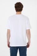 Men's Comfort Fit Crew Neck White T-Shirt