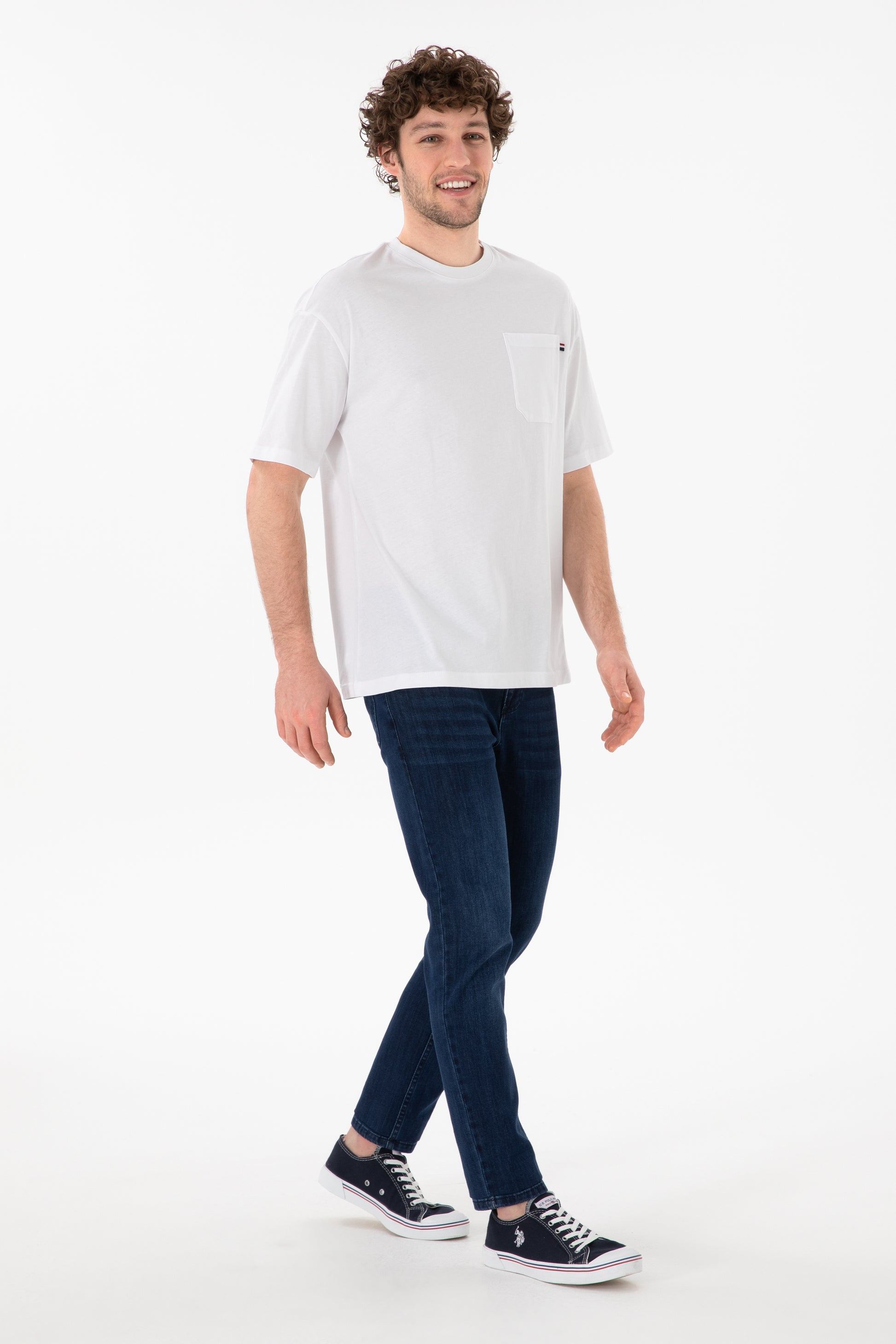 Men's Comfort Fit Crew Neck White T-Shirt