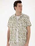 Khaki Comfort Fit Short Sleeve Shirt