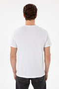 Men's Regular Fit Crew Neck White Basic T-Shirt