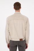 Men's Beige Jean Shirt