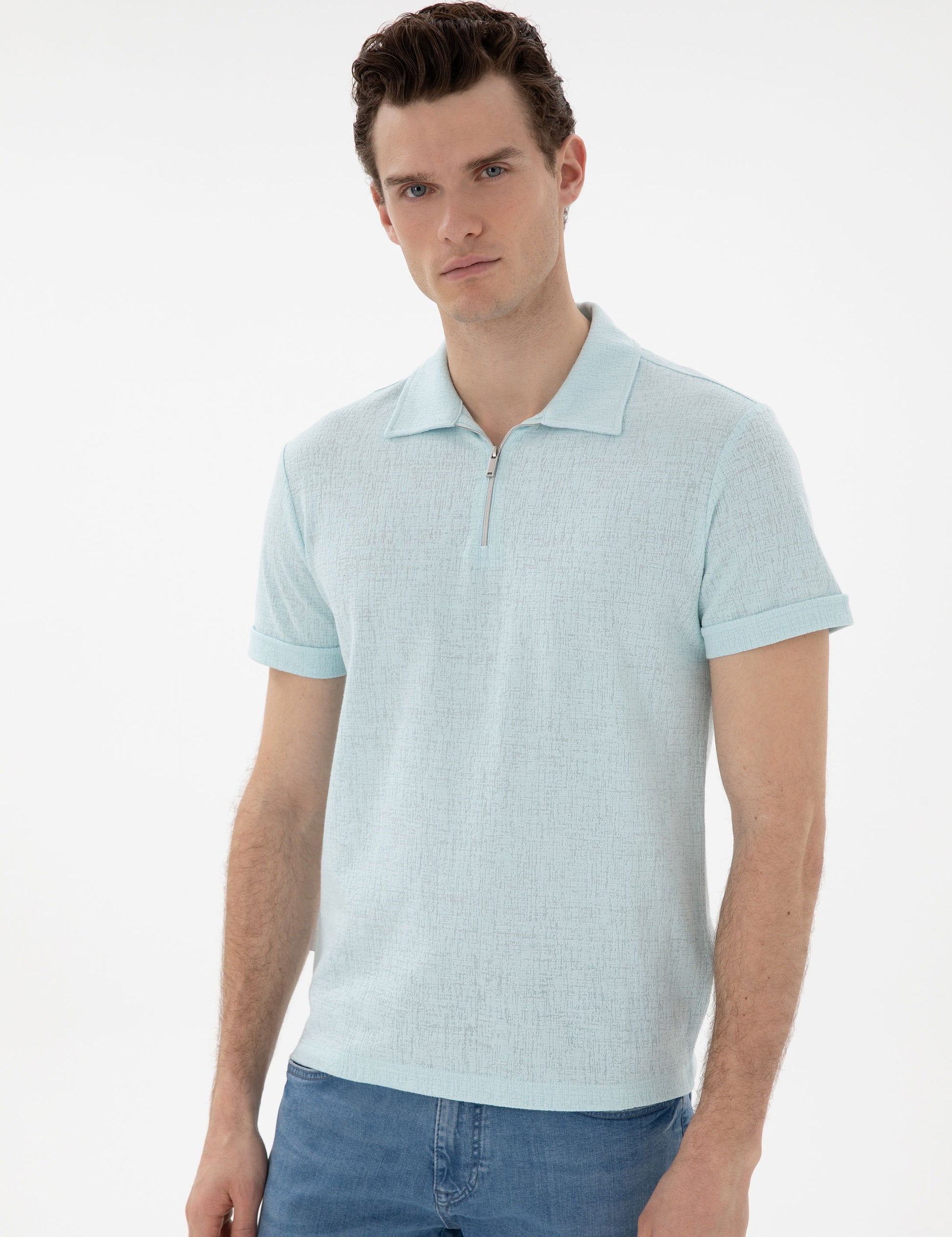 Aqua Green Slim Fit T-Shirt