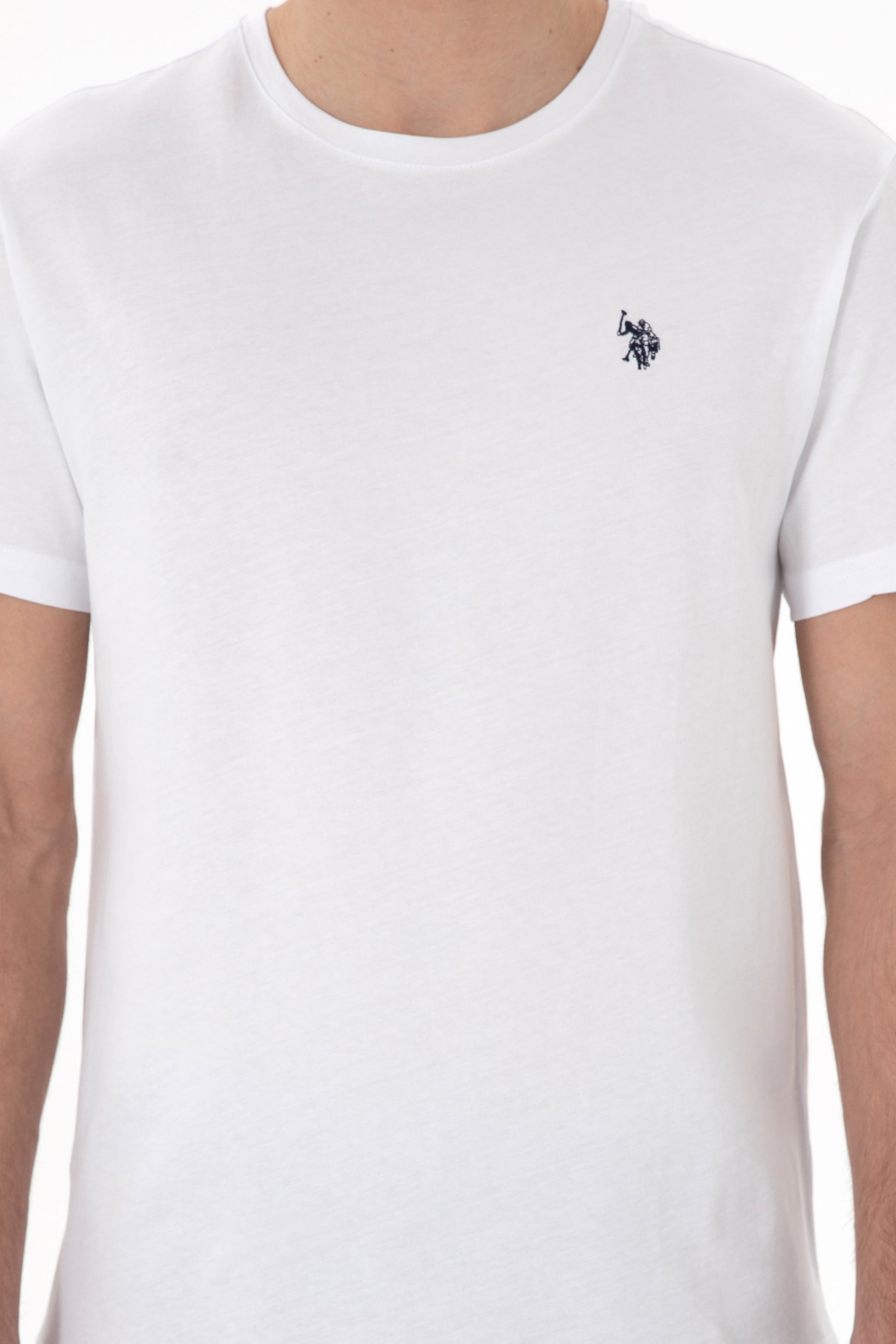 Men's Regular Fit Crew Neck White Basic T-Shirt