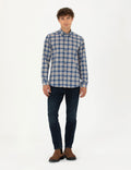 Navy Blue Slim Fit Long Sleeve Shirt