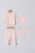 Baby Girl Powder Hospital Outlet 100% Cotton 5 Pcs Zipper Set