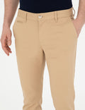 Camel Slim Fit Canvas Pants